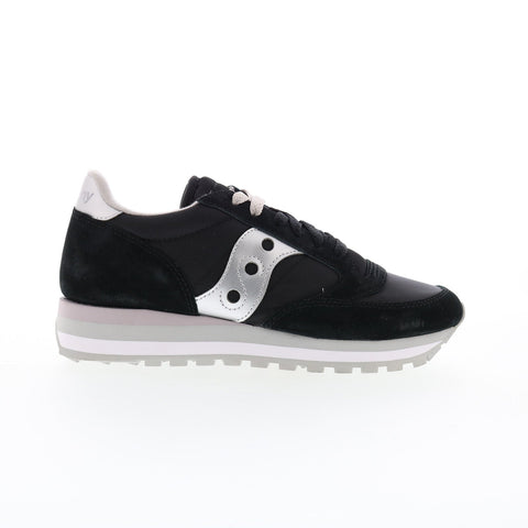 Saucony Jazz Triple S60530-15 Womens Black Suede Lifestyle Sneakers Shoes