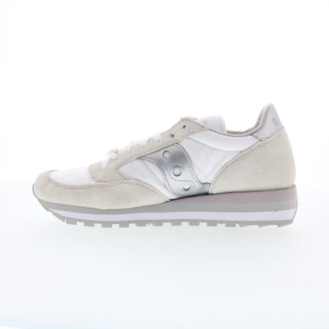 Saucony Jazz Triple S60530-16 Womens White Suede Lifestyle Sneakers Shoes