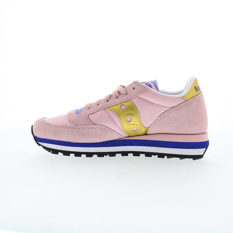 Saucony Jazz Triple S60530-24 Womens Pink Suede Lifestyle Sneakers Shoes