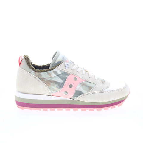 Saucony Jazz Triple S60591-2 Womens Beige Suede Lifestyle Sneakers Shoes