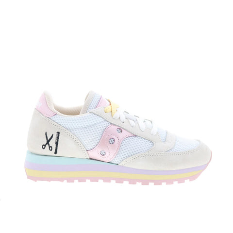 Saucony Jazz Triple S60711-1 Womens Beige Suede Lifestyle Sneakers Shoes