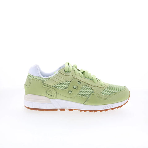 Saucony Shadow 5000 S60719-2 Womens Green Leather Lifestyle Sneakers Shoes