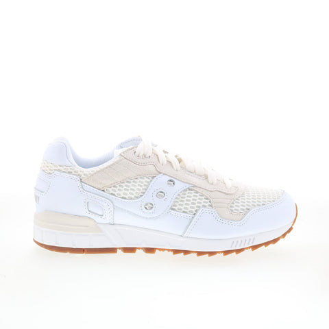 Saucony Shadow 5000 S60719-3 Womens White Leather Lifestyle Sneakers Shoes