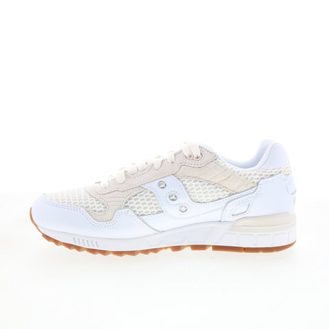 Saucony Shadow 5000 S60719-3 Womens White Leather Lifestyle Sneakers Shoes