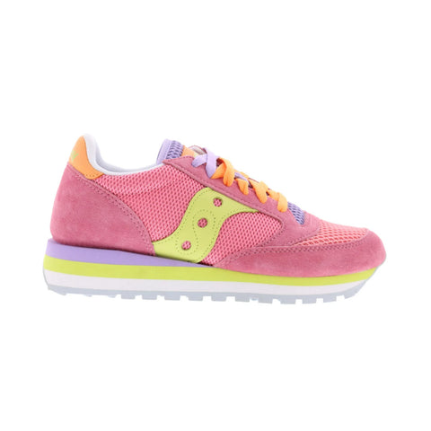 Saucony Jazz Triple S60766-1 Womens Pink Suede Lifestyle Sneakers Shoes