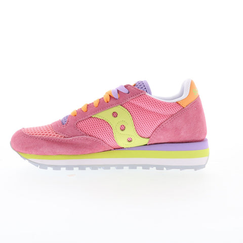Saucony Jazz Triple S60766-1 Womens Pink Suede Lifestyle Sneakers Shoes