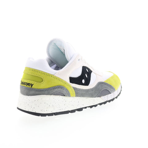 Saucony Shadow 6000 S70441-12 Mens White Suede Lifestyle Sneakers Shoes