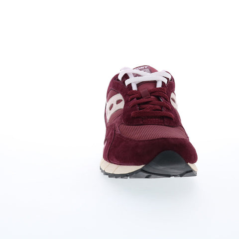 Saucony Shadow 6000 S70441-48 Mens Burgundy Suede Lifestyle Sneakers Shoes
