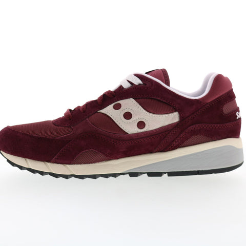 Saucony Shadow 6000 S70441-48 Mens Burgundy Suede Lifestyle Sneakers Shoes