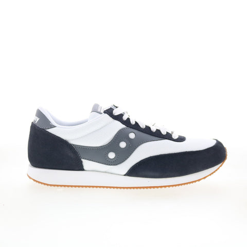 Saucony Hornet S70538-13 Mens White Suede Lifestyle Sneakers Shoes