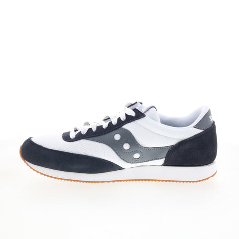 Saucony Hornet S70538-13 Mens White Suede Lifestyle Sneakers Shoes