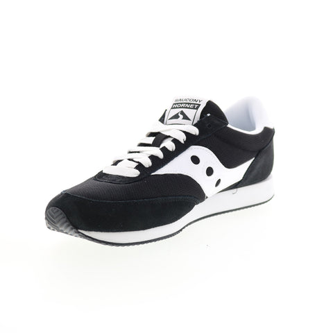 Saucony Hornet S70538-1 Mens Black Suede Lace Up Lifestyle Sneakers Shoes