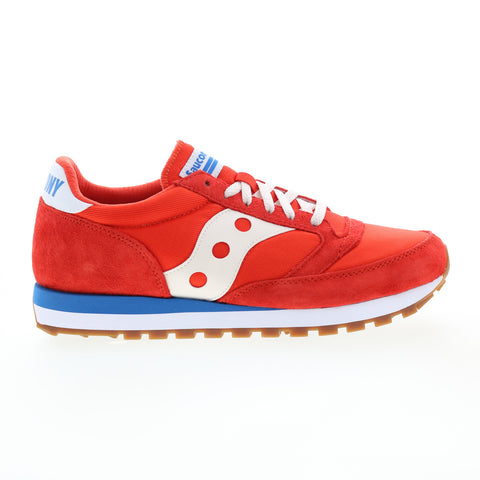 Saucony Jazz 81 S70539-26 Mens Red Suede Lace Up Lifestyle Sneakers Shoes