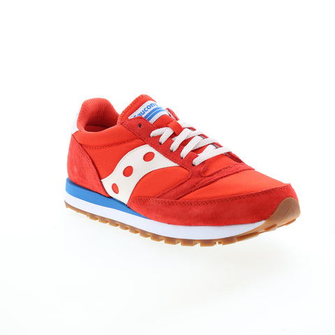 Saucony Jazz 81 S70539-26 Mens Red Suede Lace Up Lifestyle Sneakers Shoes