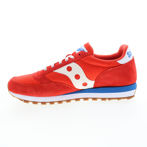 Saucony Jazz 81 S70539-26 Mens Red Suede Lace Up Lifestyle Sneakers Shoes