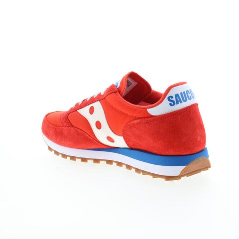Saucony Jazz 81 S70539-26 Mens Red Suede Lace Up Lifestyle Sneakers Shoes