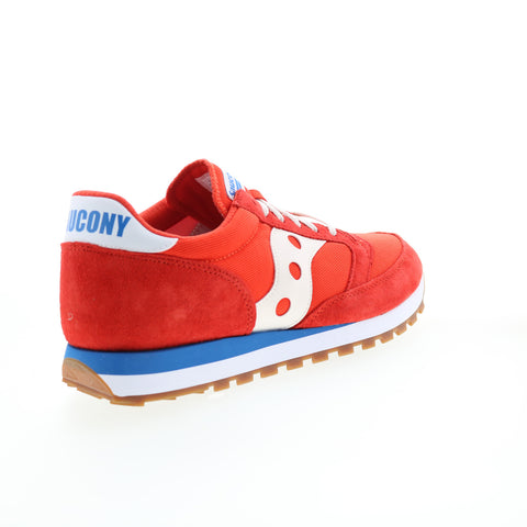 Saucony Jazz 81 S70539-26 Mens Red Suede Lace Up Lifestyle Sneakers Shoes