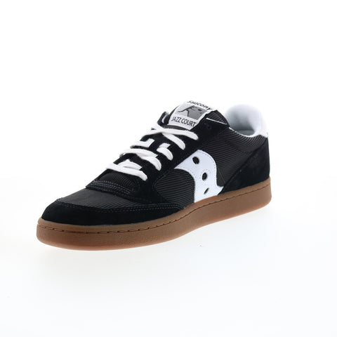 Saucony Jazz Court S70555-11 Mens Black Suede Lifestyle Sneakers Shoes