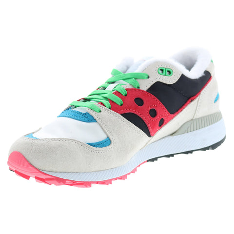 Saucony Azura S70583-1 Mens White Suede Lace Up Lifestyle Sneakers Shoes