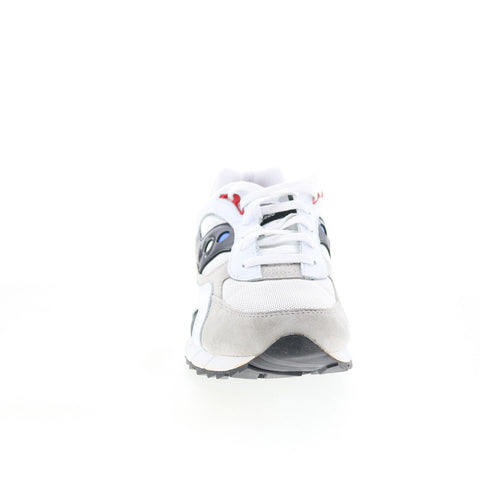 Saucony Shadow 6000 S70603-1 Mens White Suede Lifestyle Sneakers Shoes