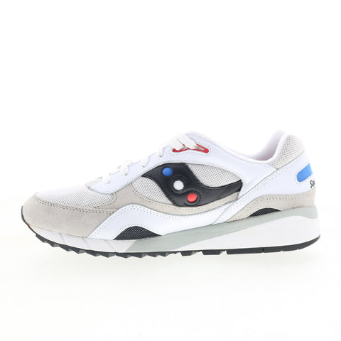 Saucony Shadow 6000 S70603-1 Mens White Suede Lifestyle Sneakers Shoes