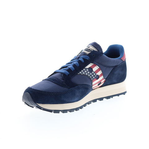 Saucony Jazz 81 USA S70613-76 Mens Blue Suede Lifestyle Sneakers Shoes