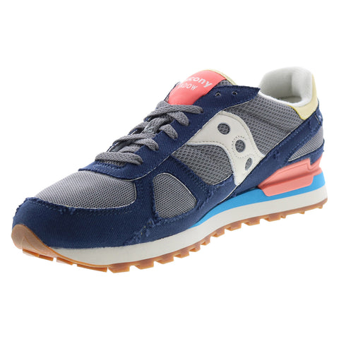 Saucony Shadow Original S70636-1 Mens Blue Canvas Lifestyle Sneakers Shoes