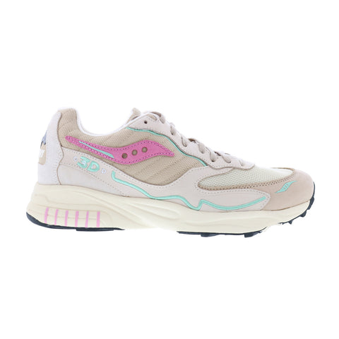 Saucony 3D Grid Hurricane S70670-5 Mens Beige Lifestyle Sneakers Shoes