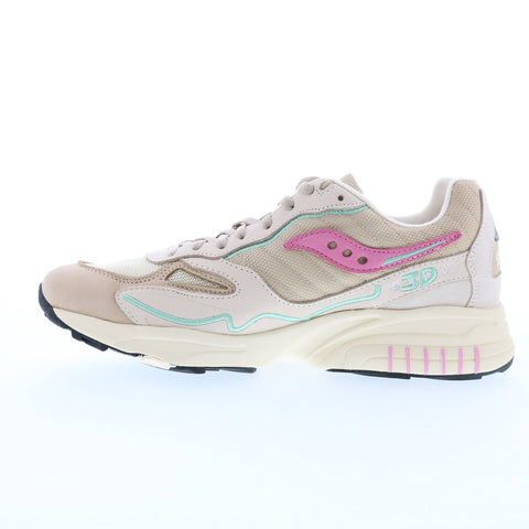 Saucony 3D Grid Hurricane S70670-5 Mens Beige Lifestyle Sneakers Shoes