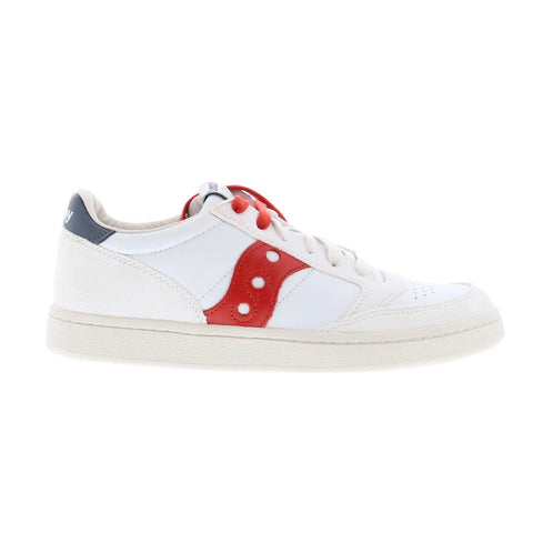Saucony Jazz Court S70671-4 Mens White Suede Lifestyle Sneakers Shoes