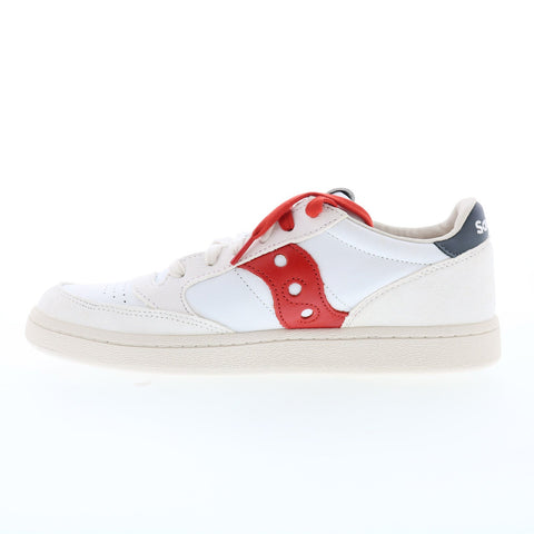 Saucony Jazz Court S70671-4 Mens White Suede Lifestyle Sneakers Shoes