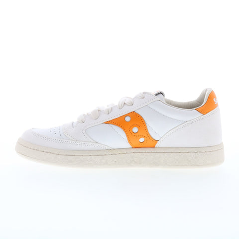 Saucony Jazz Court Low S70671-5 Mens White Suede Lifestyle Sneakers Shoes