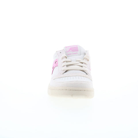 Saucony Jazz Court S70671-7 Mens White Suede Lifestyle Sneakers Shoes