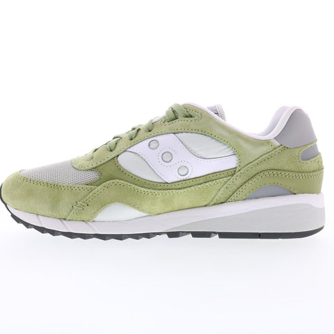 Saucony Shadow 6000 S70674-5 Mens Green Suede Lifestyle Sneakers Shoes