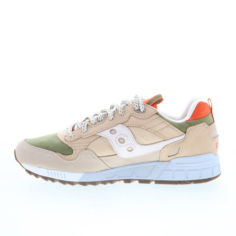 Saucony Shadow 5000 S70716-1 Mens Beige Leather Lifestyle Sneakers Shoes