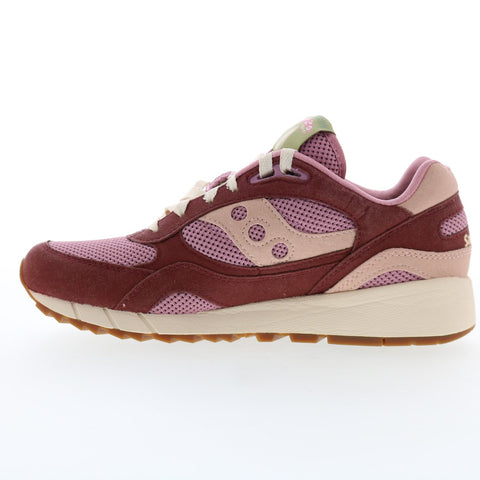 Saucony Shadow 6000 S70747-2 Mens Burgundy Suede Lifestyle Sneakers Shoes