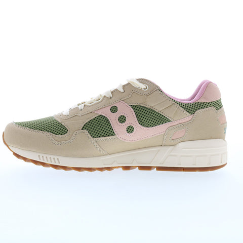 Saucony Shadow 5000 S70747-3 Mens Green Leather Lifestyle Sneakers Shoes