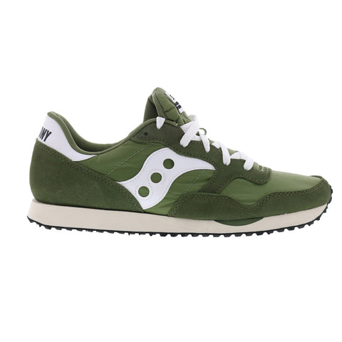 Saucony DXN Trainer S70757-5 Mens Green Suede Lifestyle Sneakers Shoes