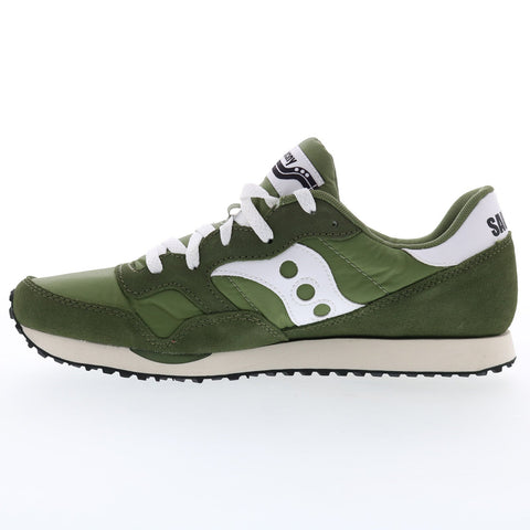 Saucony DXN Trainer S70757-5 Mens Green Suede Lifestyle Sneakers Shoes