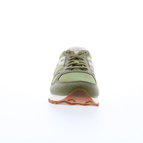 Saucony Shadow Original S70762-3 Mens Green Leather Lifestyle Sneakers Shoes