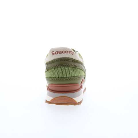 Saucony Shadow Original S70762-3 Mens Green Leather Lifestyle Sneakers Shoes
