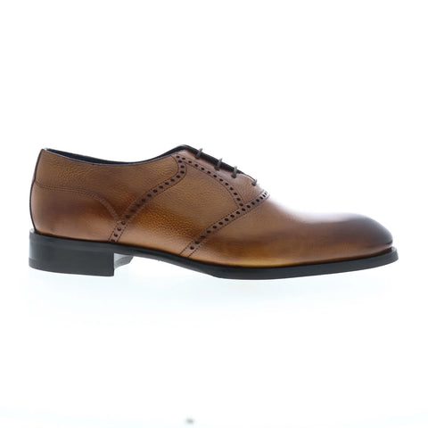 Di Bianco Sabaudia Calf Mens Brown Oxfords & Lace Ups Plain Toe Shoes