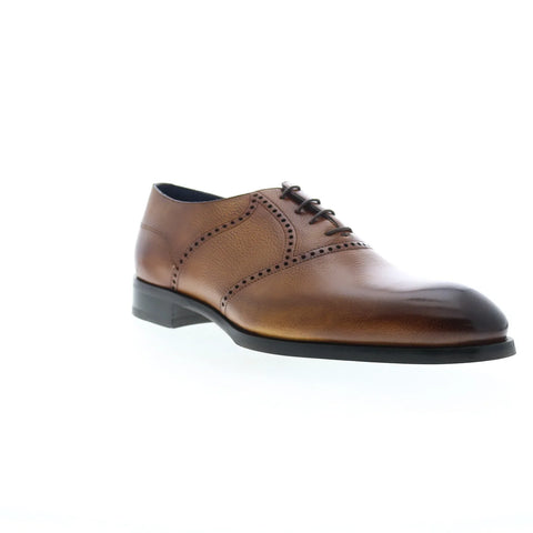 Di Bianco Sabaudia Calf Mens Brown Oxfords & Lace Ups Plain Toe Shoes