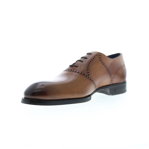 Di Bianco Sabaudia Calf Mens Brown Oxfords & Lace Ups Plain Toe Shoes
