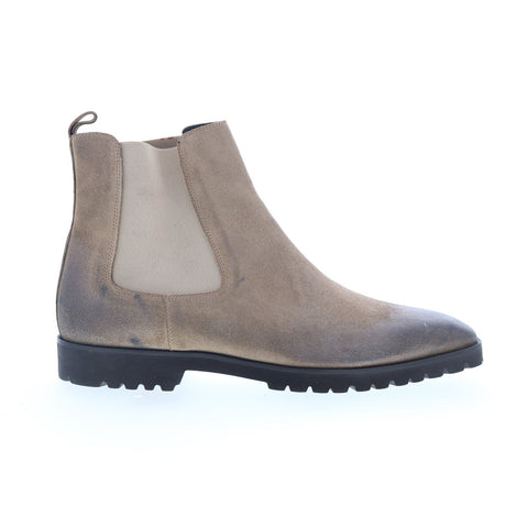 Zelli Italia Sabbia Chelsea Boot Mens Beige Suede Slip On Chelsea Boots