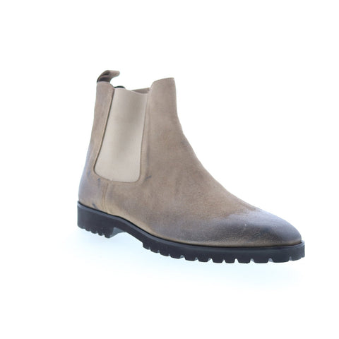 Zelli Italia Sabbia Chelsea Boot Mens Beige Suede Slip On Chelsea Boots