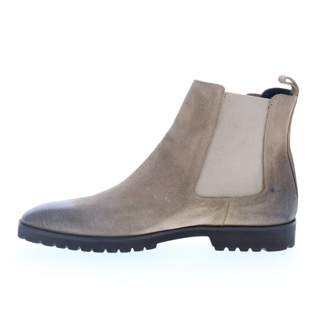 Zelli Italia Sabbia Chelsea Boot Mens Beige Suede Slip On Chelsea Boots