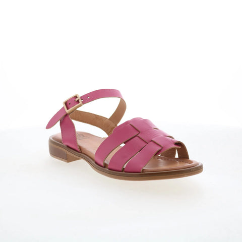 Miz Mooz Sabby Womens Pink Leather Hook & Loop Strap Sandals Shoes