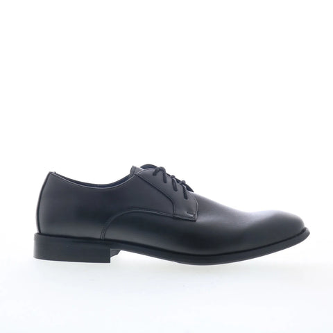 Steve Madden Saben Mens Black Leather Oxfords & Lace Ups Plain Toe Shoes