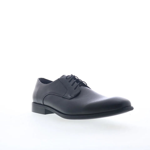 Steve Madden Saben Mens Black Leather Oxfords & Lace Ups Plain Toe Shoes
